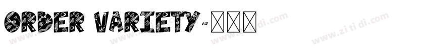 ORDER VARIETY字体转换